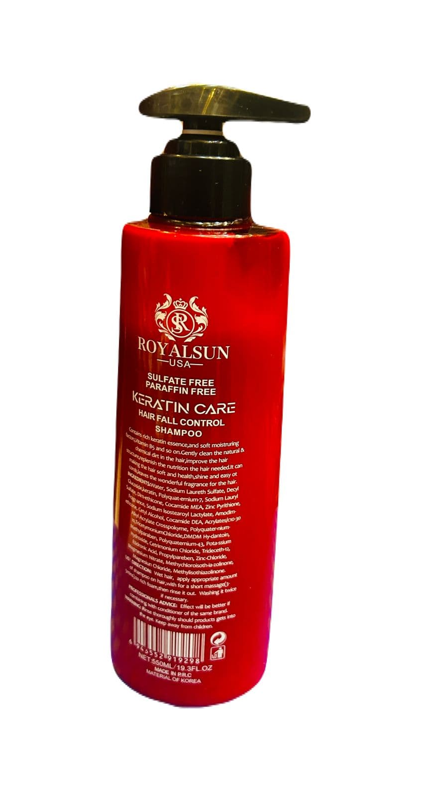 Royalsun USA Keratin Smooth | Sulphate Free | Paraffin Free | Hair Fall Control Shampoo 550 ML 4