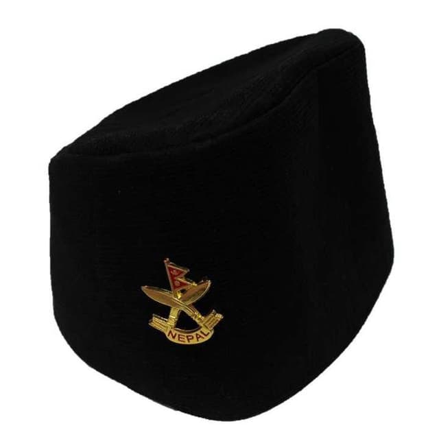 Black Dhaka Topi And Khukuri Cross