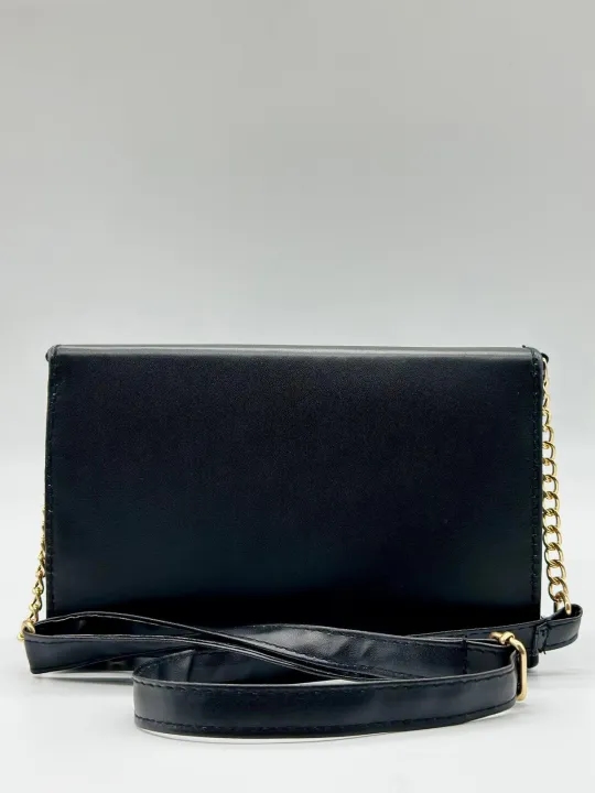 Black Color Crossbody Shoulder Bag With Chain For Women 5