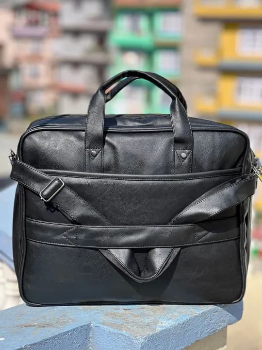 Men's Office Bag Briefcase Bag File Bag Laptop Bag Travel Document Bag PU leather Side Bag 1