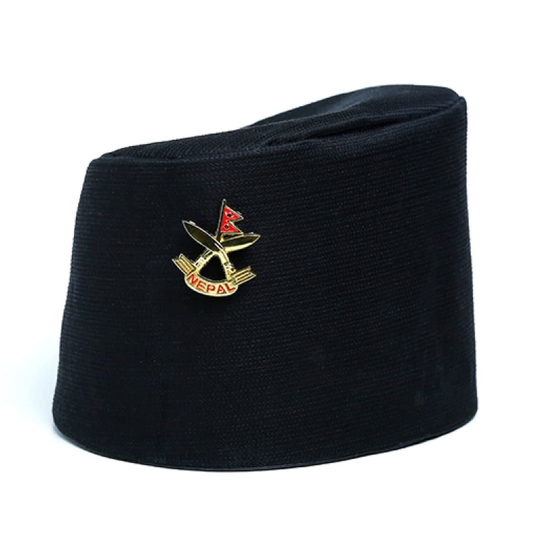 Black Dhaka Topi And Khukuri Cross 2