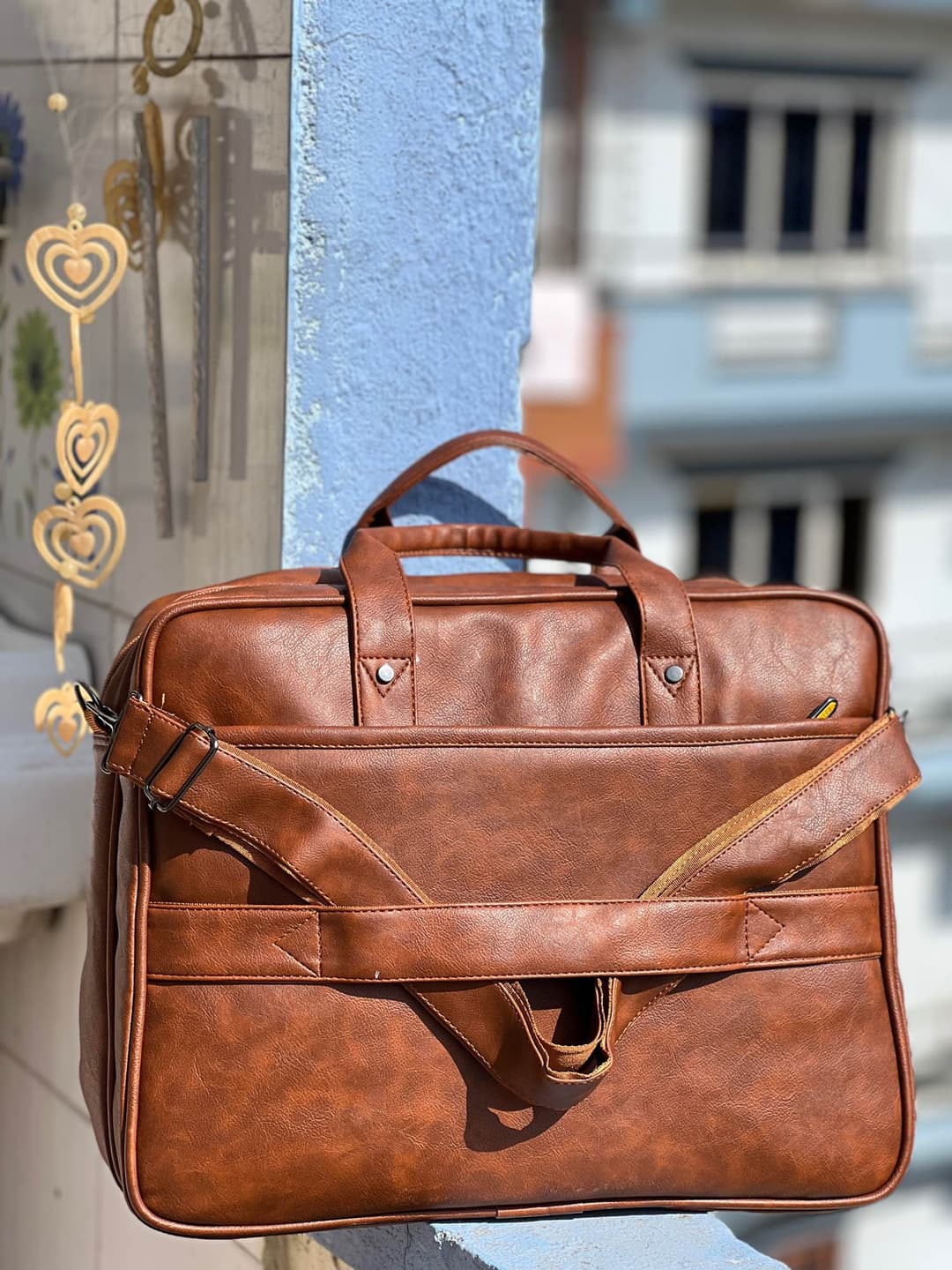 Men's Office Bag Briefcase Bag File Bag Laptop Bag Travel Document Bag PU leather Side Bag 3