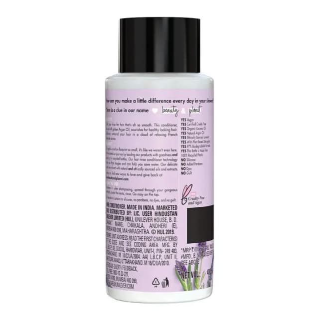 Love Beauty & Planet Argan Oil And Lavender Paraben Free Smooth And Serene Conditioner||No Parabens|| No Dyes - 200ml