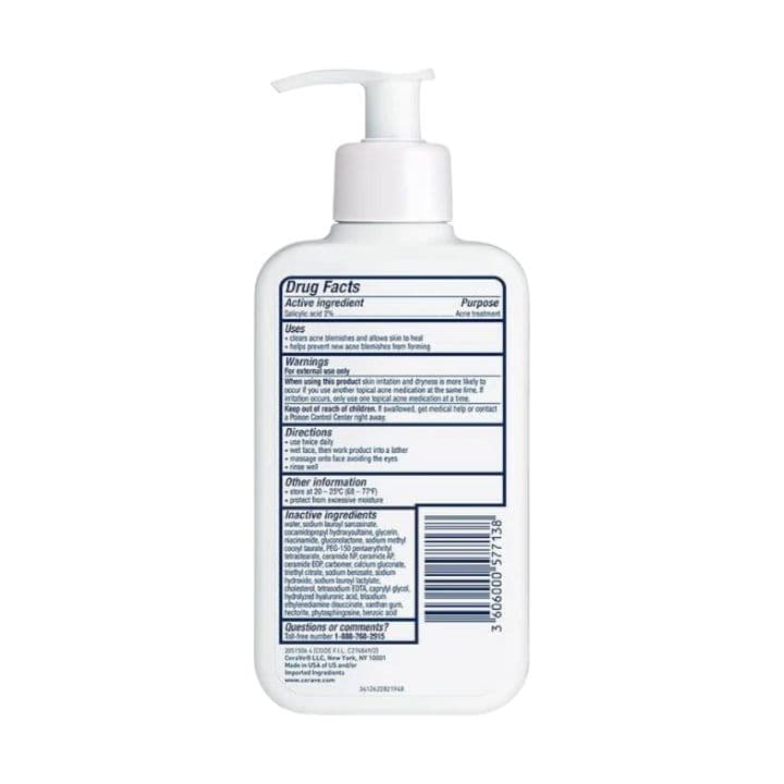 CeraVe Acne Treatment & Control Face Cleanser 237ml 1