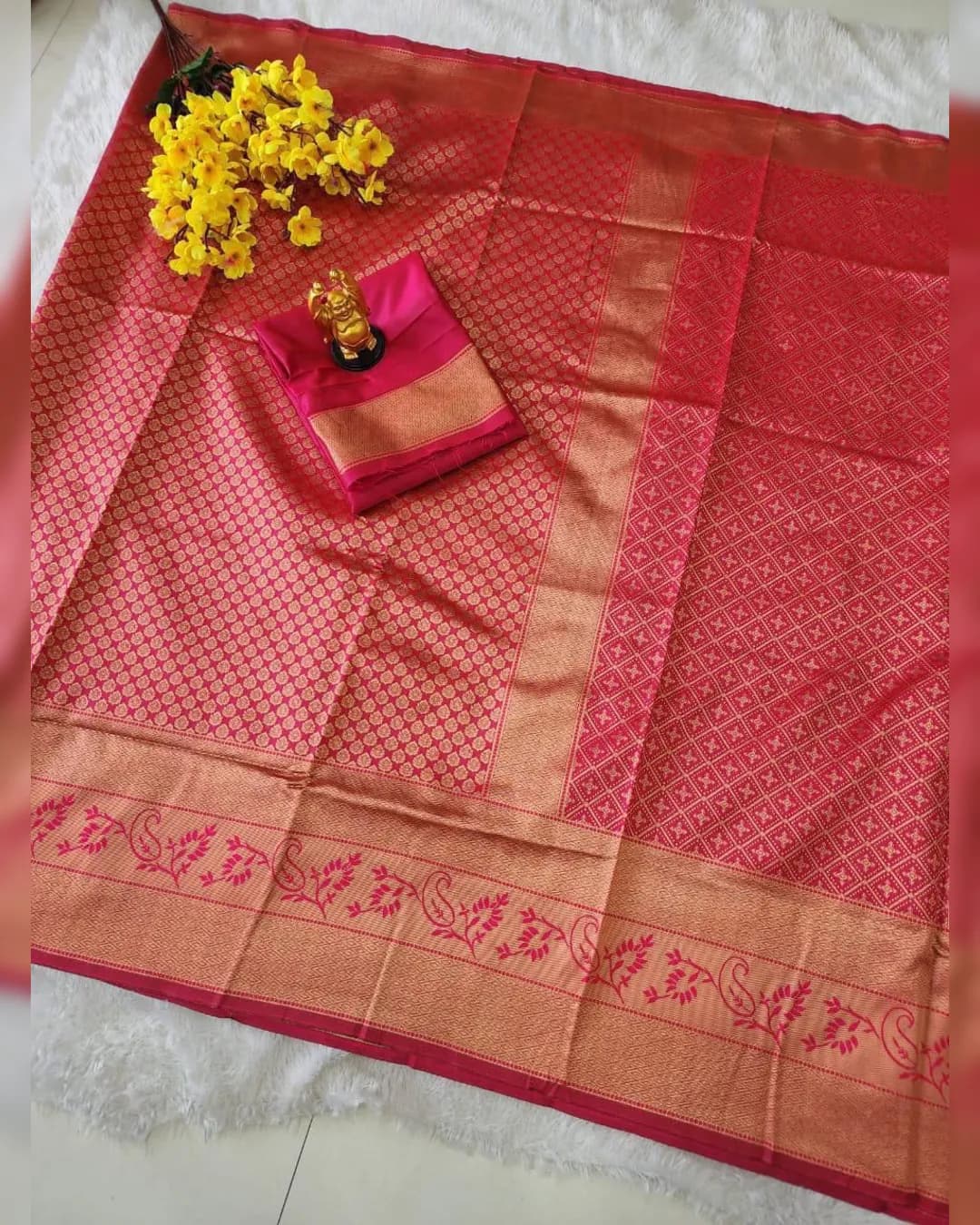 Gorgeous Banarasi Silk Saree With Blouse - Fashion | Saree With Blouse For Women | Women'S Formal Wear | 9