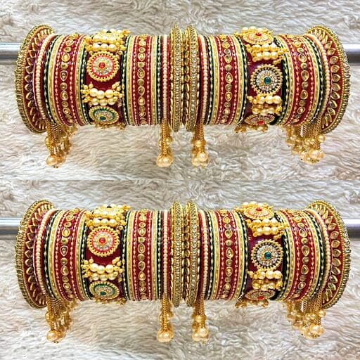 Women's Alloy Designer Bridal Chooda Set 1