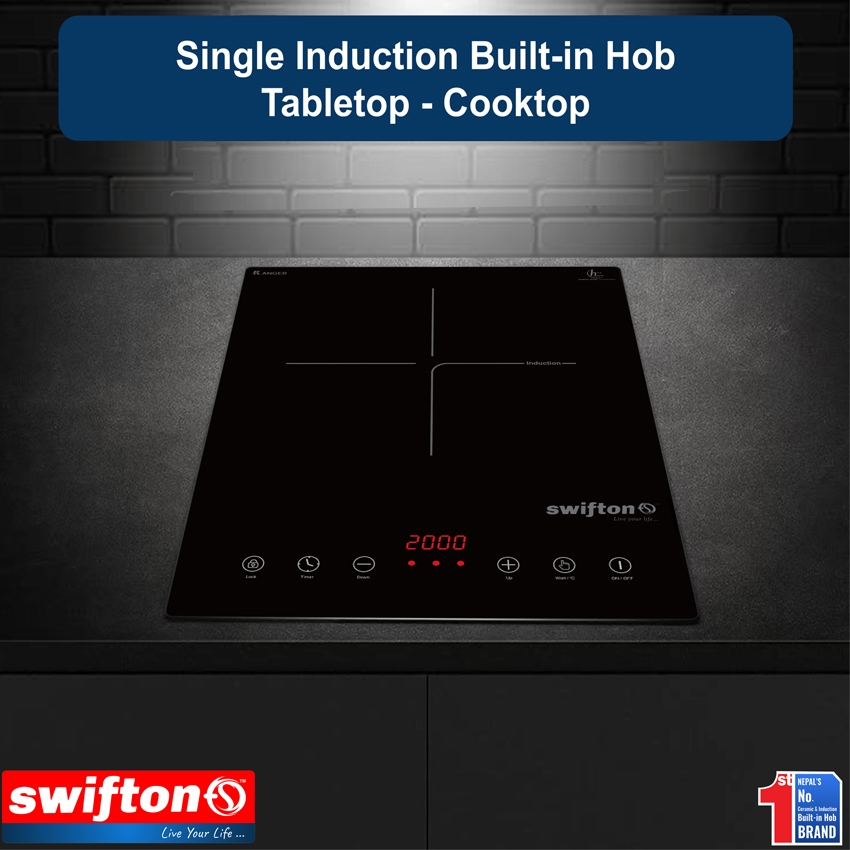 SWIFTON Single 15cm Induction Built in Hob Cooktop, Ceramic Glass, Child Lock, Timer, SN-1306SH 4