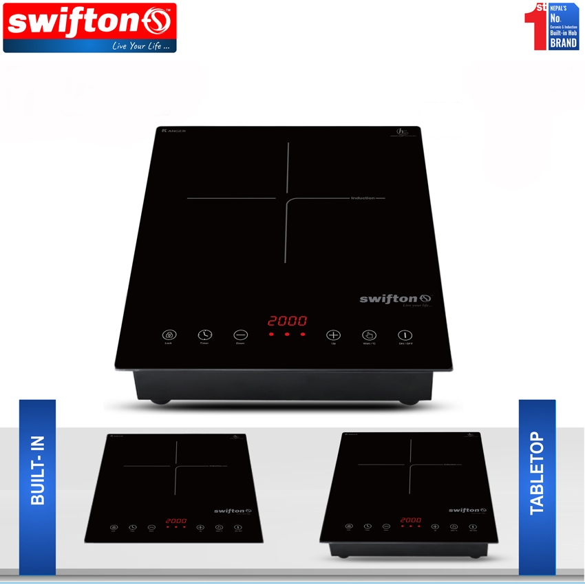 SWIFTON Single 15cm Induction Built in Hob Cooktop, Ceramic Glass, Child Lock, Timer, SN-1306SH 6