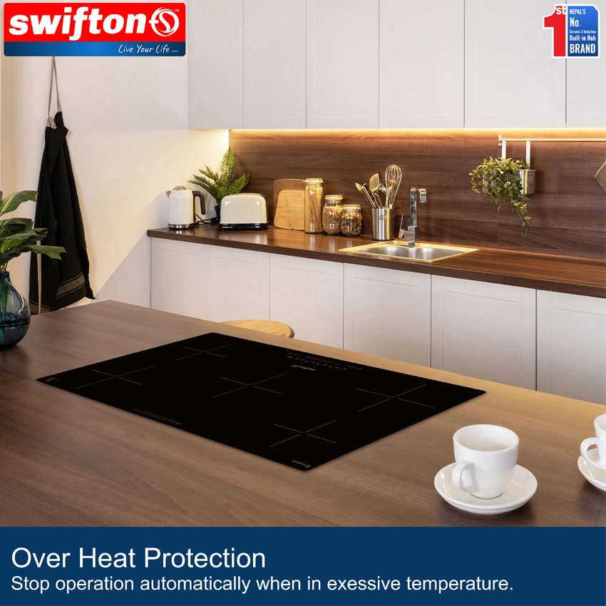 SWIFTON 90cm Five 5 Induction Built in Hob Cooktop, Ceramic Glass, Child Lock, Timer, SN-560MT 7