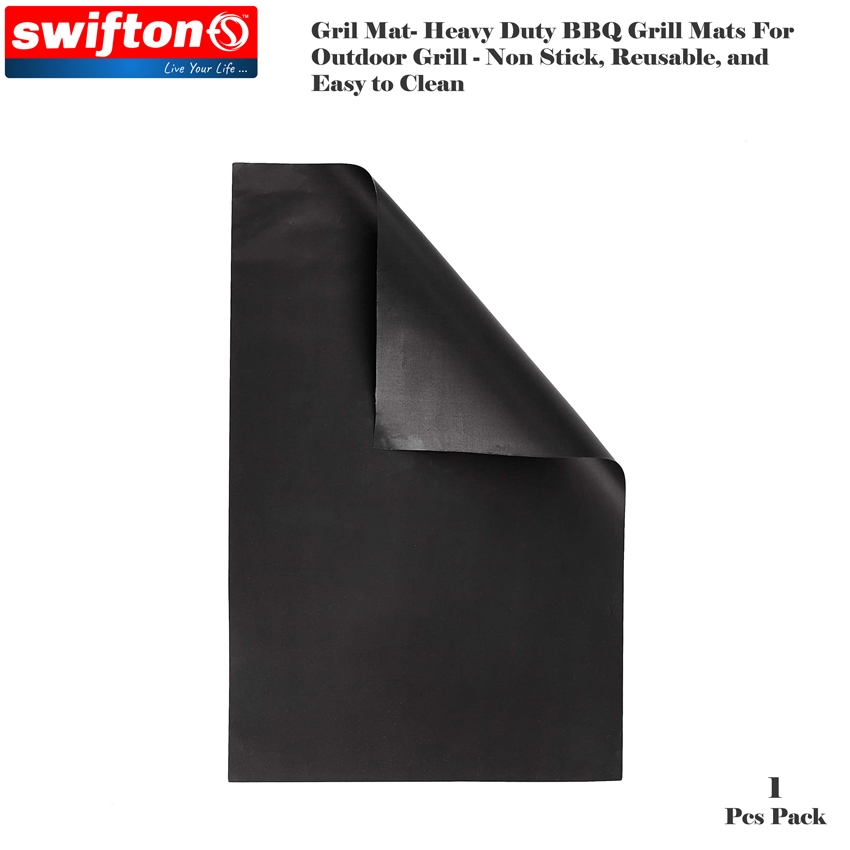 SWIFTON 1 Pcs BBQ Grill Mat Barbecue Outdoor Baking Non Stick Pad Camping Tools Reusable Cooking Plate Kitchen Tools Accessories 1