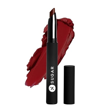 SUGAR Cosmetics Matte Attack Lipstick for Women - 2gm, 04 Maroon Color, Transferproof & Smudgeproof , Lasts upto 12hrs, Enriched With Jojoba Oil 1