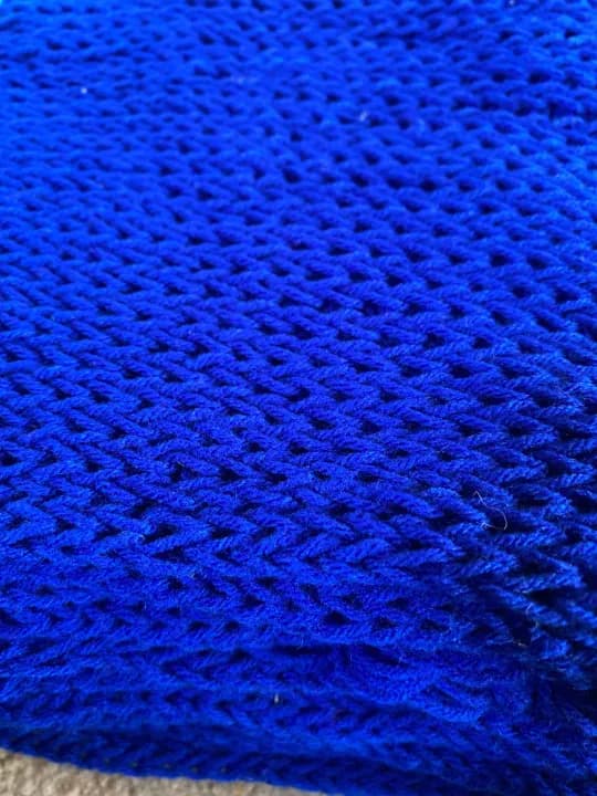 Blue Plain Woolen Scarves For Men 2
