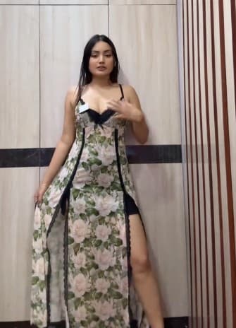 3 layer cut out out Night wear