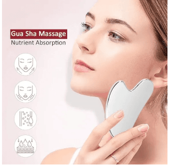 stainless steel gua sha facial massage tool,