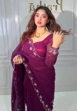 Prathwear Most Demanding Wine color in boutique sare 2