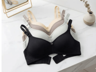 Ribbed wireless push up bra 1