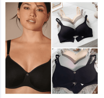 Ribbed wireless push up bra 1