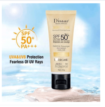 Disaar Beauty Skincare Oil Free SPF PA+++ 50+ Sunscreen Instant Protection UVA UVB Foundation - 40gm 4