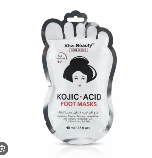 1 Pair Kojic Acid Foot Masks - 40ml for Moisturizing and Hydrating, Disposable Leg Mask for Heel Peeling and Cracked Skin 2
