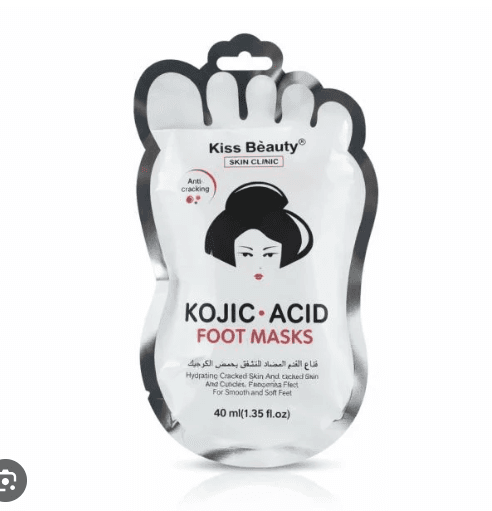 1 Pair Kojic Acid Foot Masks - 40ml for Moisturizing and Hydrating, Disposable Leg Mask for Heel Peeling and Cracked Skin 1