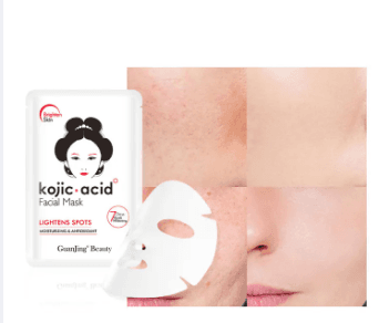 Kojic Acid Facial Masks Beauty Sheet Brighten Lightens Spots sheet Mask 1Pcs 1