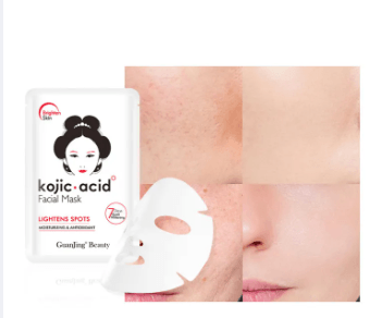 Kojic Acid Facial Masks Beauty Sheet Brighten Lightens Spots sheet Mask 1Pcs 2
