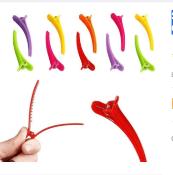 Salon Hair Styling Clips – Long Plastic Hair Clamp for Thick Hair Pack Of 5 1