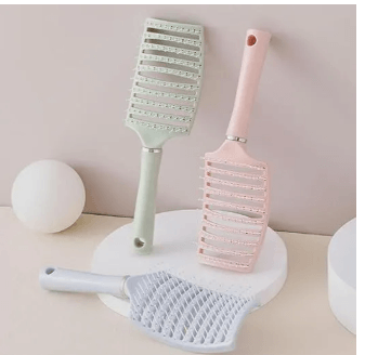 Vented Detangling Hair Brush Compact Curly Hair Brush for Travel Salon Women 1Pcs 2