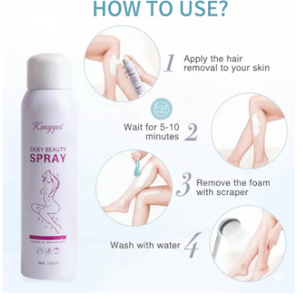 Silky Beauty Painless Hair Removal Spray For Men & Women 150ML 1