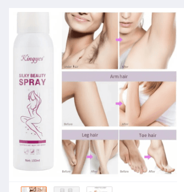 Silky Beauty Painless Hair Removal Spray For Men & Women 150ML 1