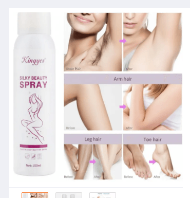 Silky Beauty Painless Hair Removal Spray For Men & Women 150ML 2