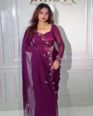 Prathawear Wine color in boutique sare 1