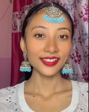 Babubali jhumka Multi color Availaive Earring and Maggtika Sets 1