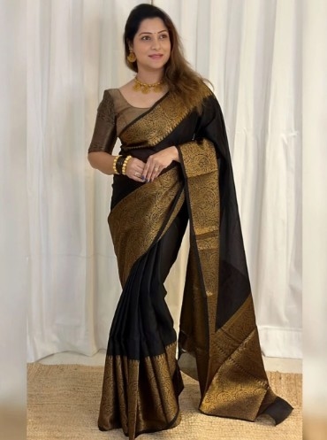 Gorgeous Banarasi Silk Saree With Blouse - Fashion | Saree With Blouse For Women | Women'S Formal Wear 1