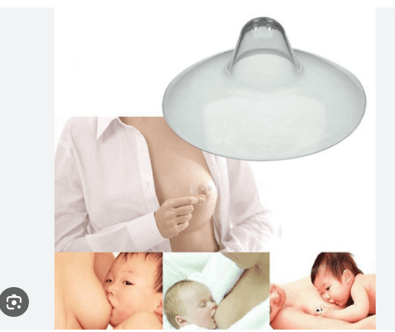 2 Pcs Silicone Nipple Shields Protectors - Soft Breast Feeding Protection Cover for Baby & Mother 1