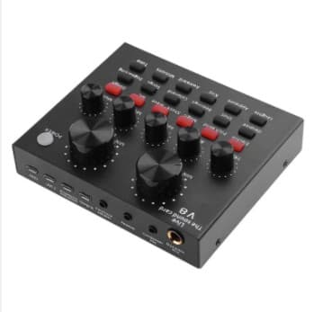 V8 soundcard Portable Audio Mixer Interface For Live Streaming / Recording