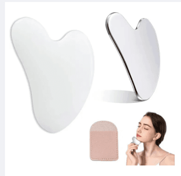Stainless Steel Gua Sha Face Tool - Metal Massage Tool for Face and Body With Sculpting Massager