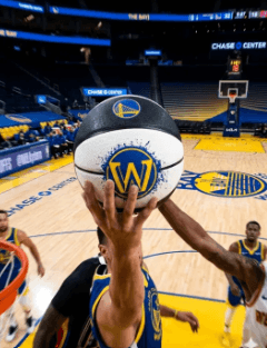 Golden State Warriors Basketball Standard Official size 7 for Youth, Indoor Outdoor Basketball