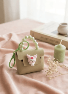 1Pcs Mini Leather Bag Keychain / Coin Purse 2
