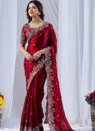 Ethnic Motifs Zari Art Silk Designer Saree 2