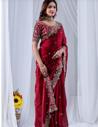 Ethnic Motifs Zari Art Silk Designer Saree 3