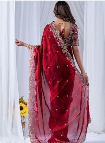 Ethnic Motifs Zari Art Silk Designer Saree 5