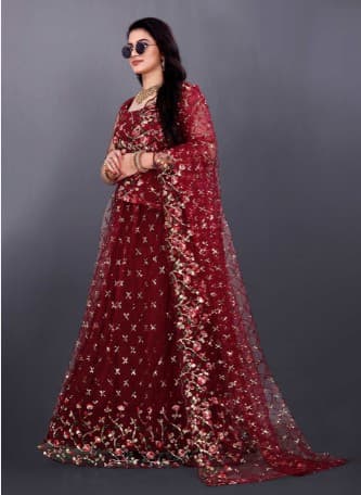 Embroidered Sequined Ready to Wear Lehenga & Blouse With Dupatta 2