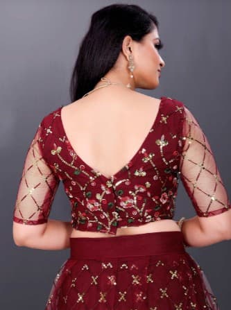 Embroidered Sequined Ready to Wear Lehenga & Blouse With Dupatta 4