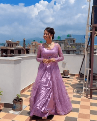 Gopal Bastralaya Pretty Outer Lehenga – Lavender Designer Collection By Niva Yadav