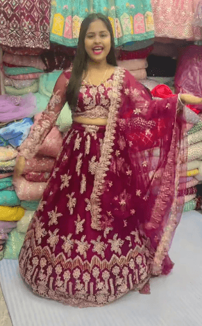 Gopal bastralaya lehenga Mehroon Color Viral lehenga 1