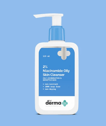 The Derma Co 2% Niacinamide Oily Skin Cleanser for Sensitive, Oily & Combination Skin | Gently Cleanses Makeup, Dirt & Oil | Non-Drying & Soap-Free | 4.23 Fl Oz/125ml 1