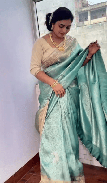 Banasri silk saree with Blouse attach