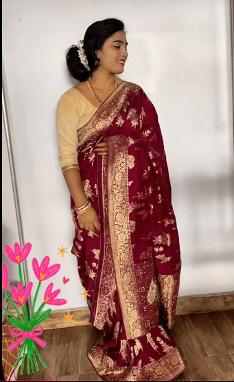Dola Silk Pure Zari Saree With Exclusive Zari Weaving All Over Nepal 2