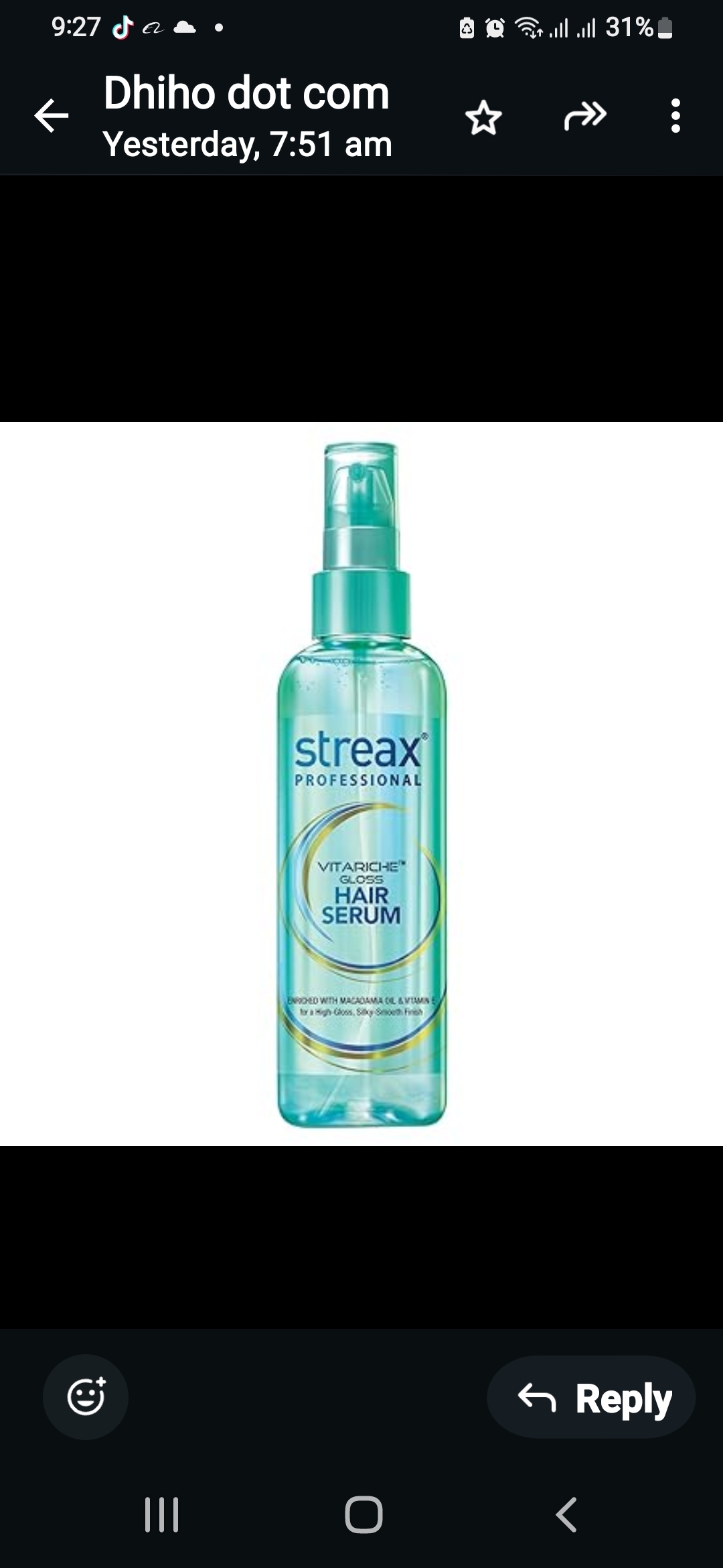 Streax hair serum 1